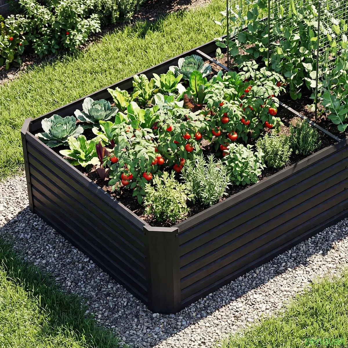 1/2 pcs Raised Garden Bed Kit, Outdoor Patio Planter Box for Plants Vegetables Flowers
