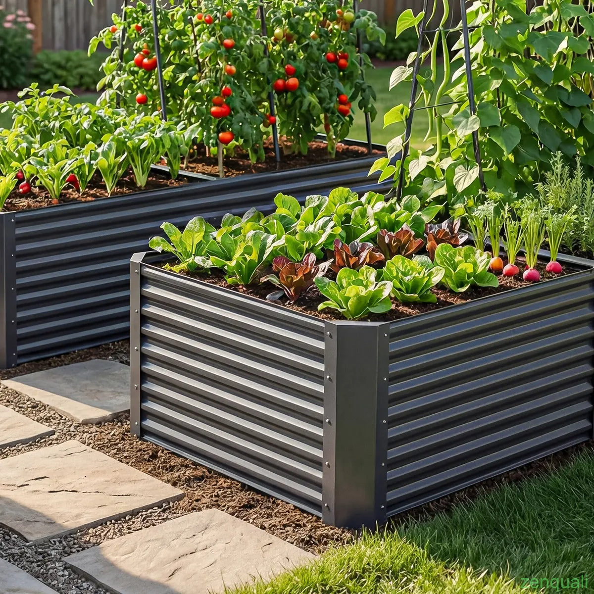 1/2 pcs Raised Garden Bed Kit, Outdoor Patio Planter Box for Plants Vegetables Flowers