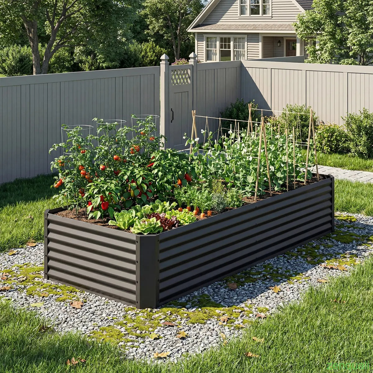 1/2 pcs Raised Garden Bed Kit, Outdoor Patio Planter Box for Plants Vegetables Flowers