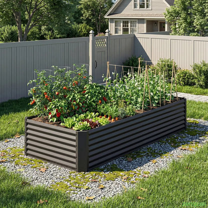 1/2 pcs Raised Garden Bed Kit, Outdoor Patio Planter Box for Plants Vegetables Flowers
