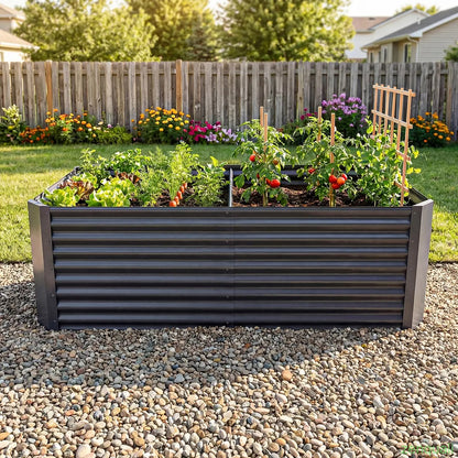 1/2 pcs Raised Garden Bed Kit, Outdoor Patio Planter Box for Plants Vegetables Flowers