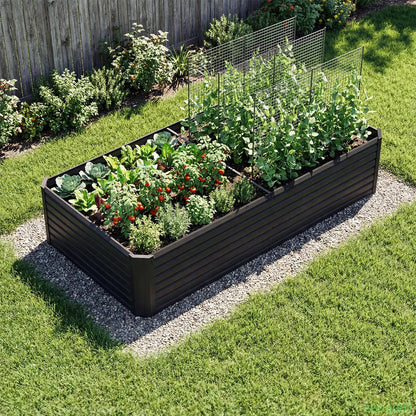 1/2 pcs Raised Garden Bed Kit, Outdoor Patio Planter Box for Plants Vegetables Flowers