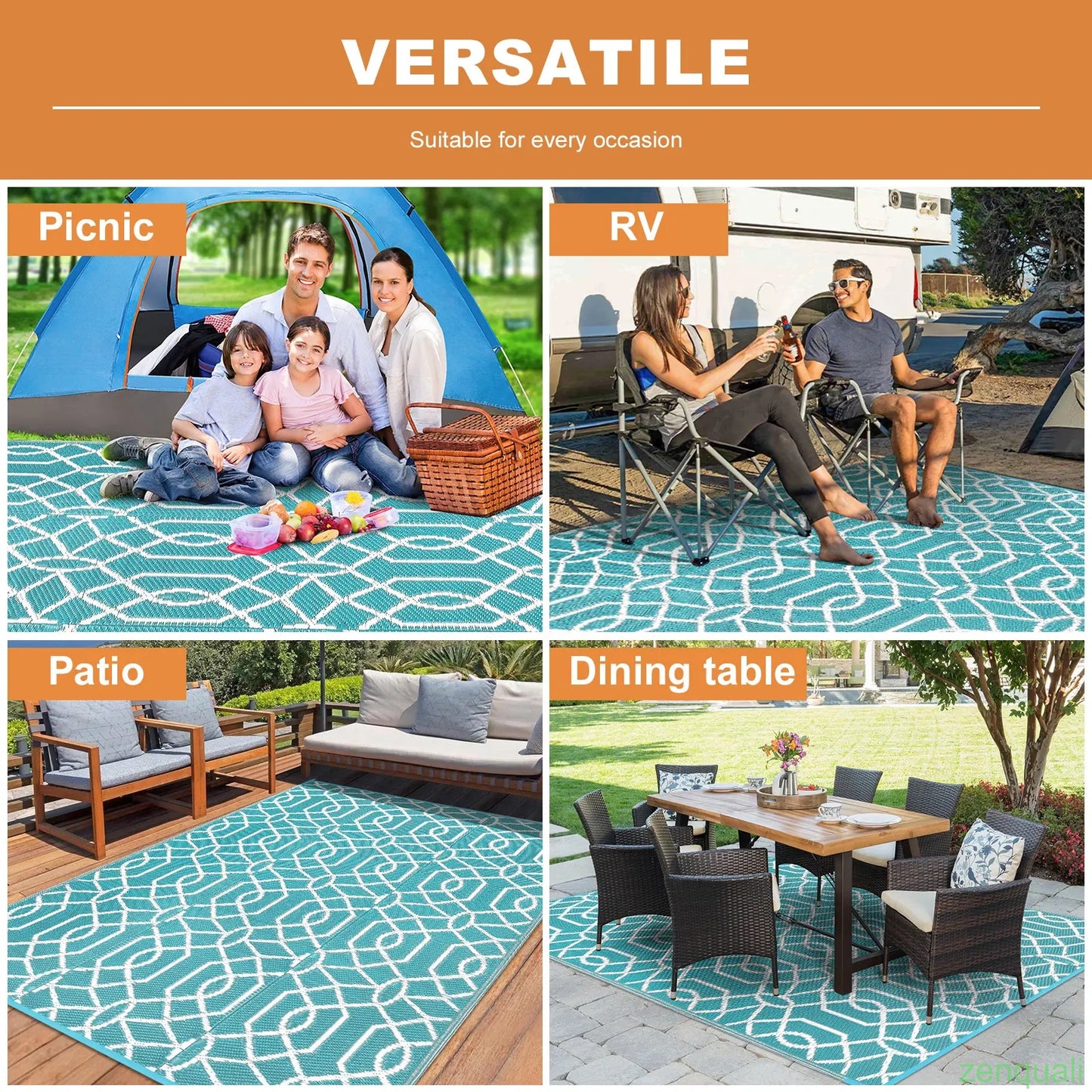 Outdoor double-sided camping carpet