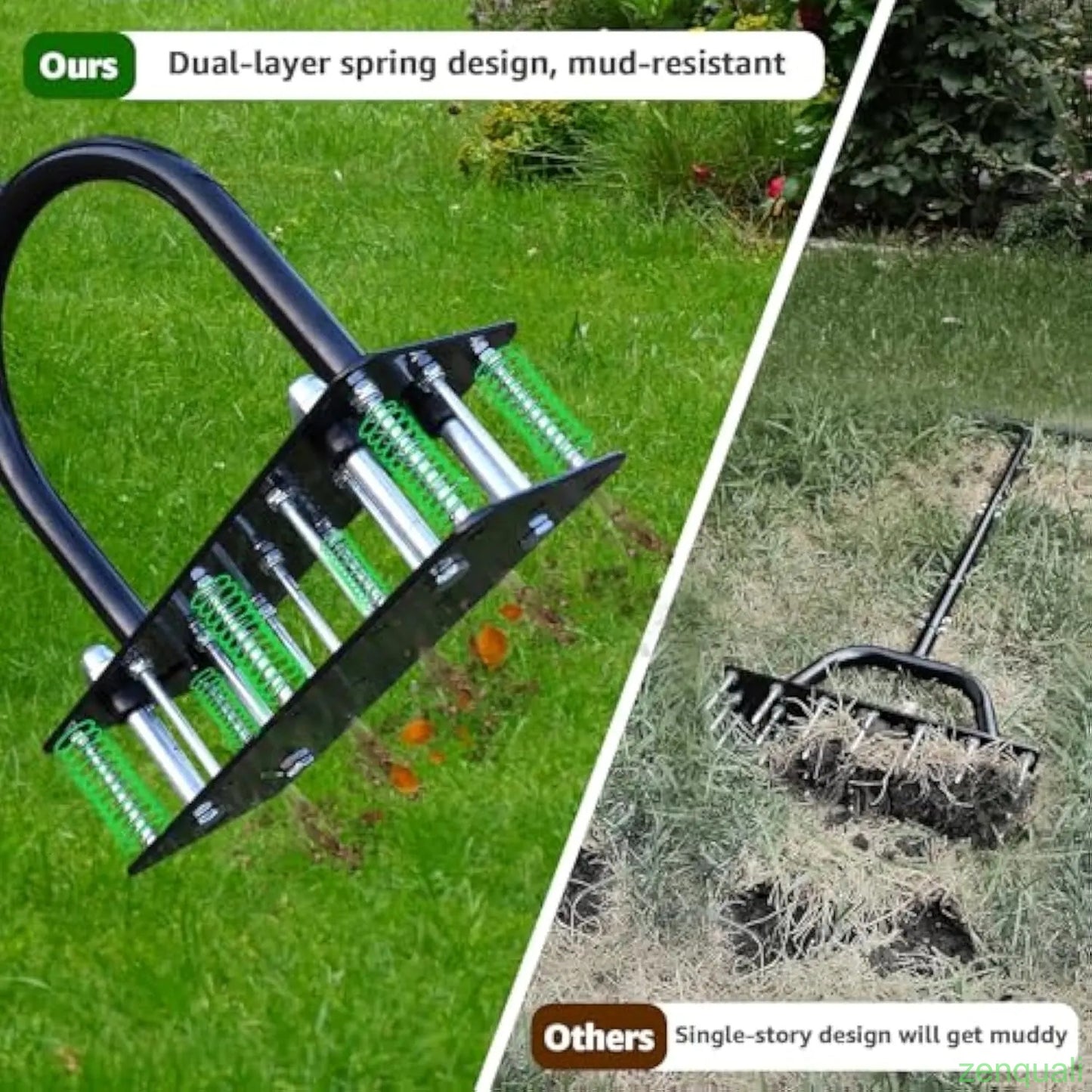 Aerator Lawn Tool, Automatic Dirt and Leaf Clean Design