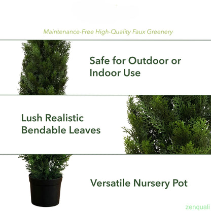 Nearly Natural 4ft Faux Cedar Tree with Nursery Planter