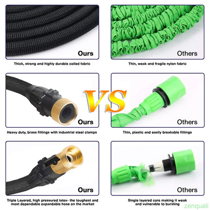 100、50FT Expandable Garden Hose,Heavy Duty Superior Strength