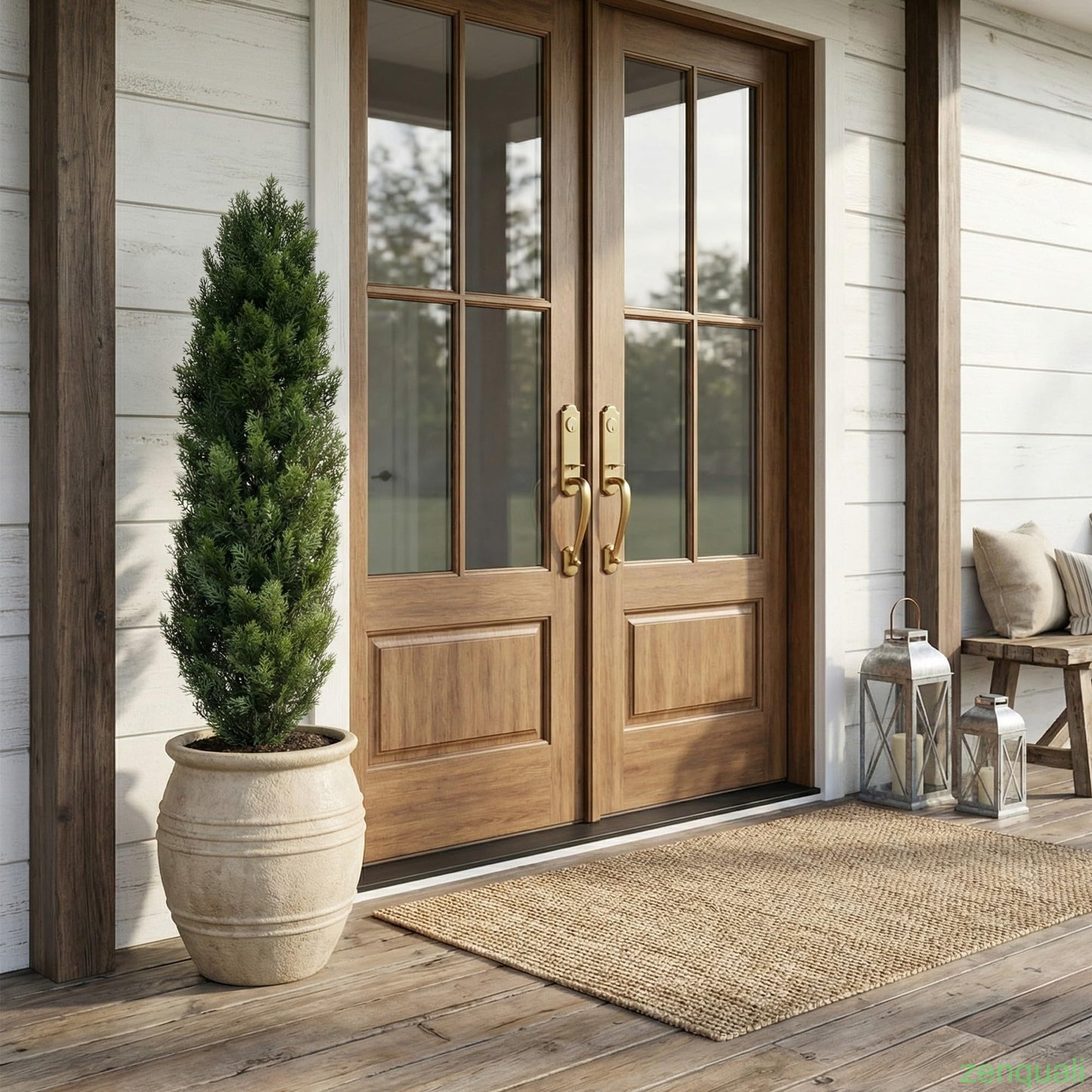 Nearly Natural 4ft Faux Cedar Tree with Nursery Planter