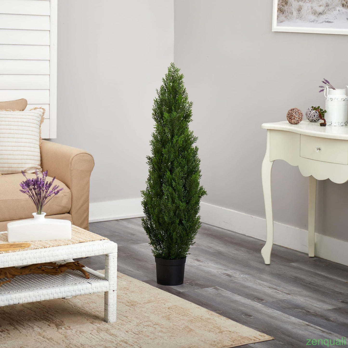 Nearly Natural 4ft Faux Cedar Tree with Nursery Planter