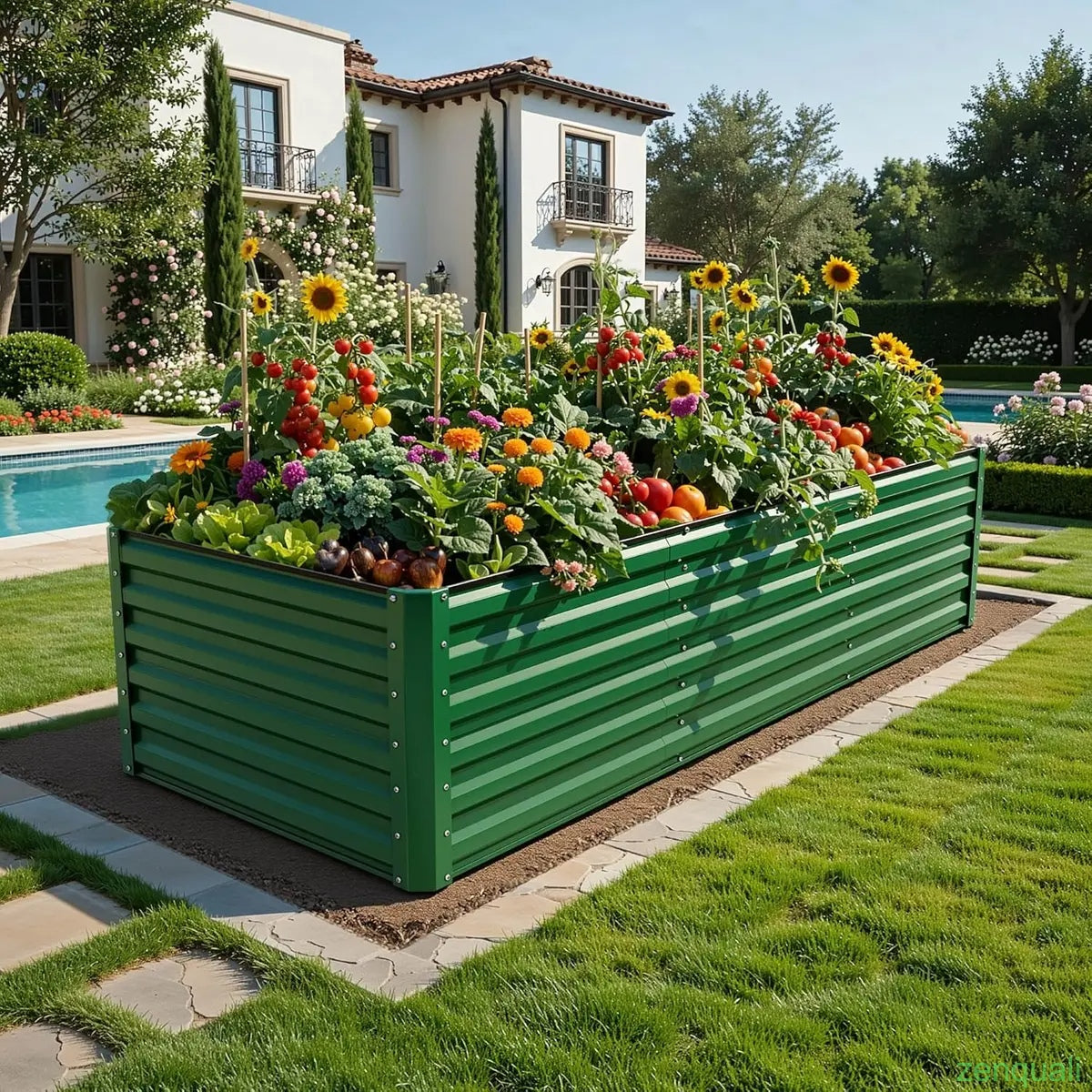 1/2 pcs Raised Garden Bed Kit, Outdoor Patio Planter Box for Plants Vegetables Flowers