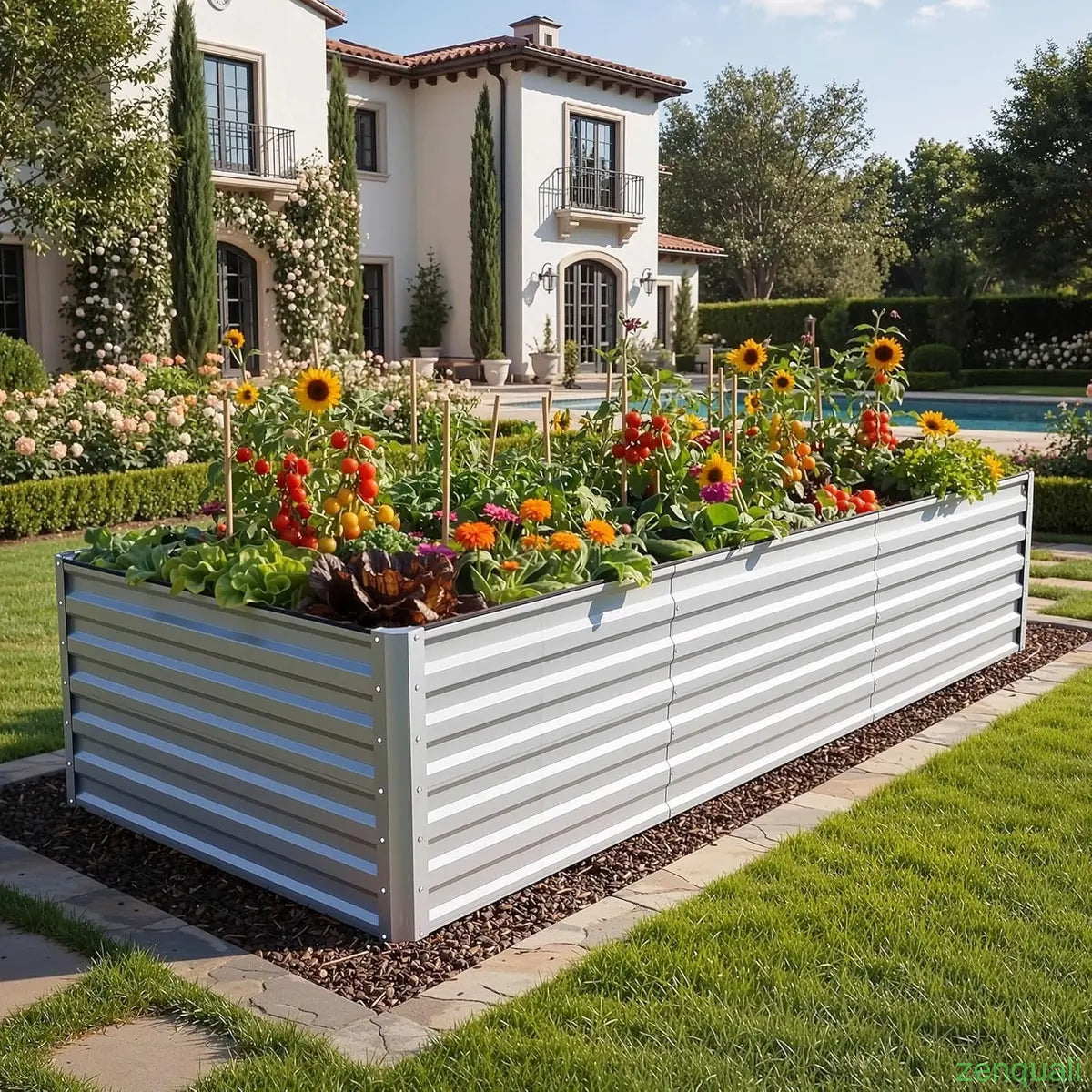 1/2 pcs Raised Garden Bed Kit, Outdoor Patio Planter Box for Plants Vegetables Flowers