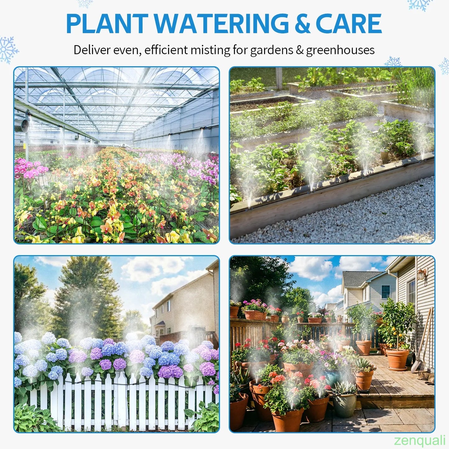 Misting Cooling System, Outdoor Mister for Patio Cooling, Garden Greenhouse Watering
