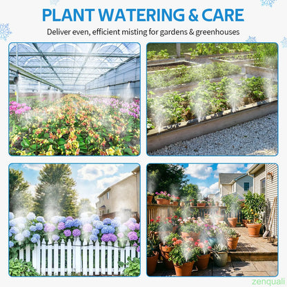 Misting Cooling System, Outdoor Mister for Patio Cooling, Garden Greenhouse Watering