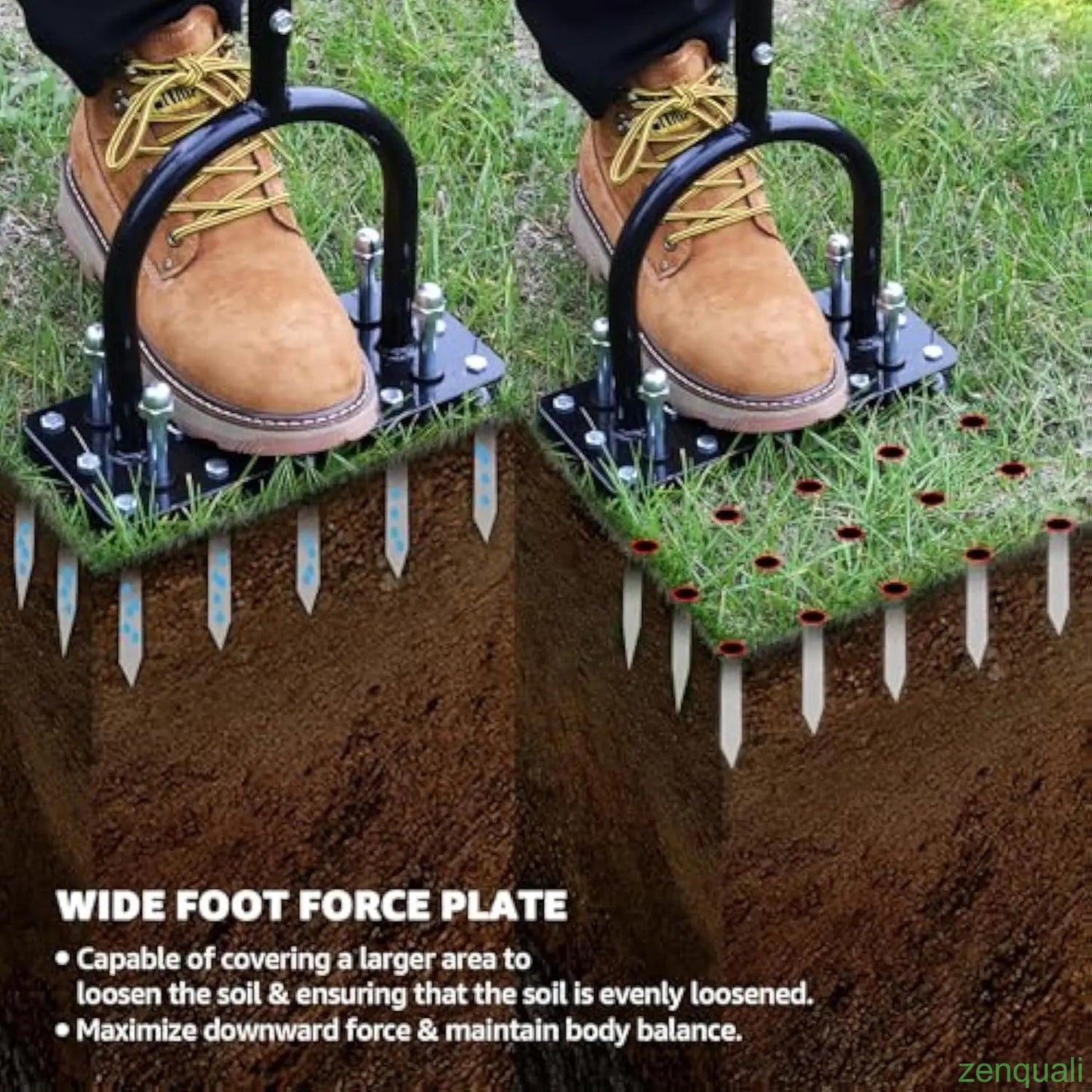 Aerator Lawn Tool, Automatic Dirt and Leaf Clean Design