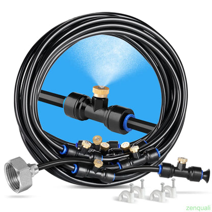 Misting Cooling System, Outdoor Mister for Patio Cooling, Garden Greenhouse Watering
